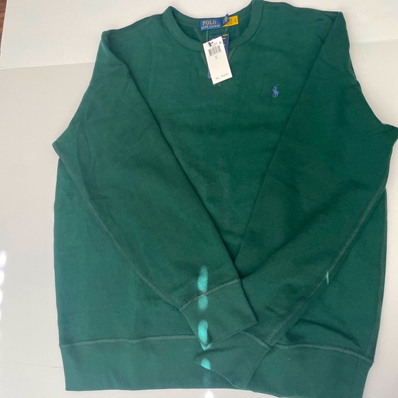 Polo Ralph Lauren Fleece Crew Sweatshirt Green - Picture 2 of 4
